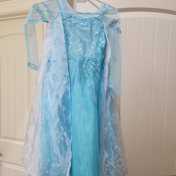 Disney Frozen Light Blue Snowflake Costume Dress, NWT, Size 5/6 - Picture 2 of 3